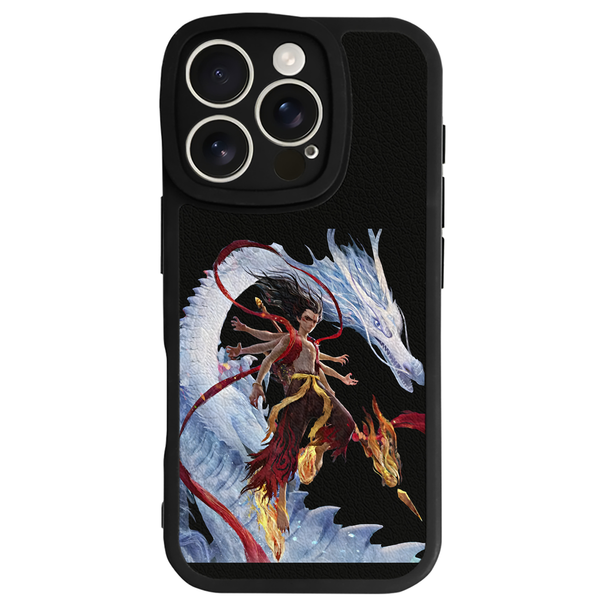 （画像用） Ne Zha 2 ナタ 魔童の大暴れ 【iPhone 16シリーズ対応】シリコンスマホケース（レザー調） 材質：シリコン